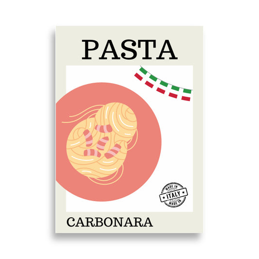 Pasta Carbonara - AFFICHES & MOI 