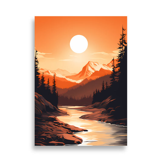 Sunset Mountains - AFFICHES & MOI 